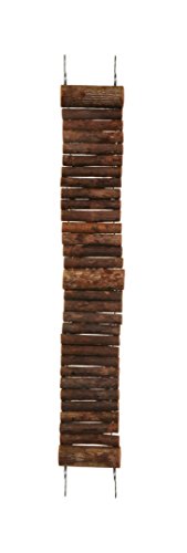 Prevue Pet Products Natural Wonder Walk Ladder - Small Hanging Wooden & Wire Activity Ladder Toy for Small Birds, Gerbils, Hamsters & Mice, Bendable Cage Accessories for Enrichment & Foot Exercise - size: Small