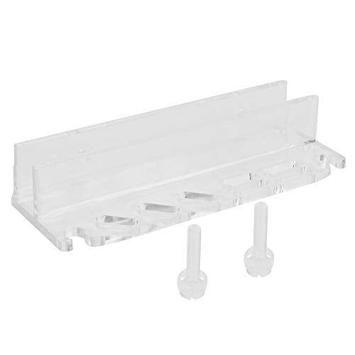 Acrylic Fish Tank Tweezer Organizer Storage Bracket Holder Transparent Durable Multi Tool Mount For Aquarium Cleaning Tools Scissors Tweezers Scrapers Clear Plastic 14.2x5.2cm