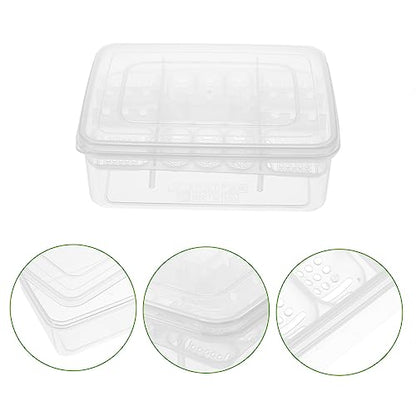 Compartment Reptile Egg Incubation Box Durable Plastic Breeding Tray with Temperature Gauge for Lizard Snake and Turtle Hatchery Management