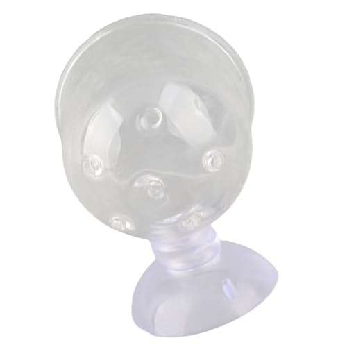 Aquarium Red Worms Feeder Live Insect Container Strong Suction Cup Feed for Small Tropical Fish (Perforated Glass Cup (Nematode Friendly))