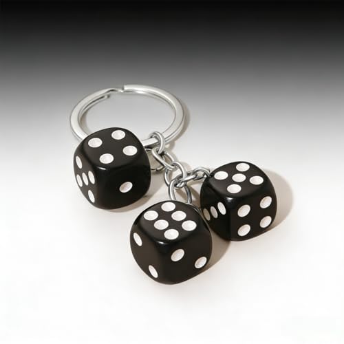 8 Ball Bag Charm and Dice Keychain Set Creative Cute Keychain for Gifts - color: 8 Keychain