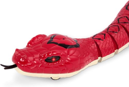 Terra by Battat – Rainbow Boa Infrared Remote Control Snake with Light – Up Eyes, Electronic Animal Toy and Playset for Kids, Realistic Reptile, Fun and Interactive, 6+ Years - style: Rc Snake (Red)