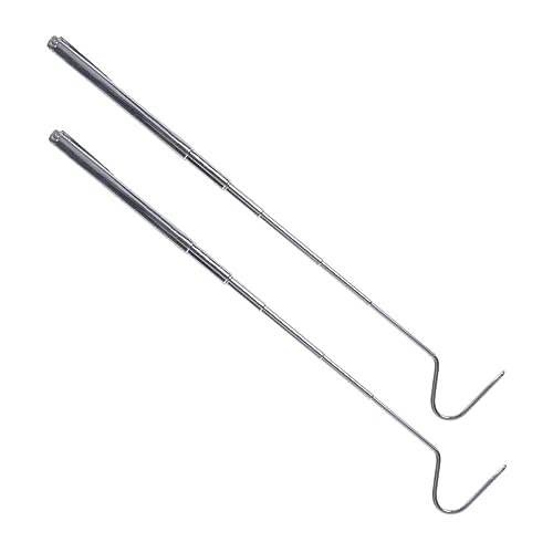 Stainless Steel Retractable Snake Hook 71cm Snake Grabber Tool for Safe Reptile Catching Non-Slip Grip