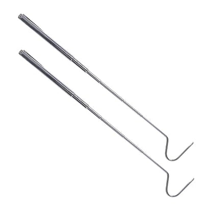 Stainless Steel Retractable Snake Hook 71cm Snake Grabber Tool for Safe Reptile Catching Non-Slip Grip