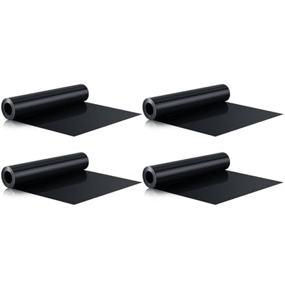 Pangda 4 Pcs 16 ft x 19.69 Inches Black Under Deck Drainage System Bulk HDPE Waterproofing Membrane Trough Black Rain Deck Drainage System Trough Unders Systems Outdoor for Underdeck Ceiling