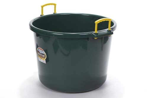 Little Giant® Plastic Muck Tub | Durable & Versatile Utility Bucket with Handles | Muck Bucket | Durable Handles | 70 Quart | Green - color: Green, size: 70 quart