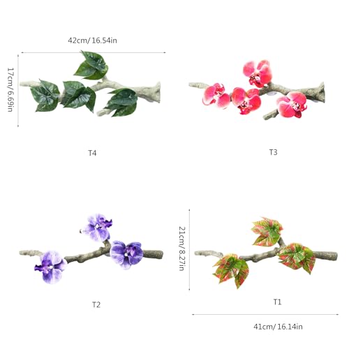 Reptiles Decoration Terrariums Plant Corner Climbing Branch Suction Cup Aquariums Artificial Vine for Snake Bearded Dragon - size: C