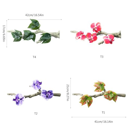 Reptiles Decoration Terrariums Plant Corner Climbing Branch Suction Cup Aquariums Artificial Vine for Snake Bearded Dragon - size: C