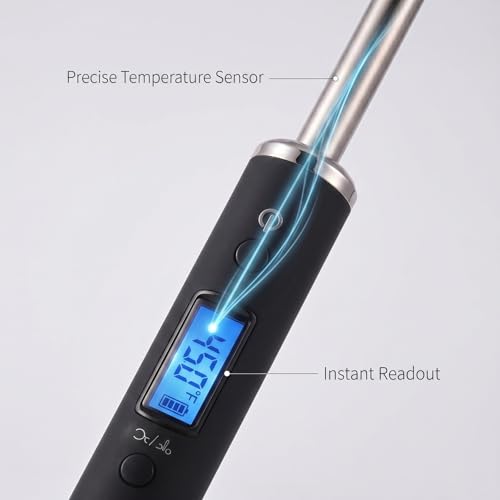 Real-time Temperature Reading Device, Digital thermocouple Thermometer Kits - Black Version - color: Black