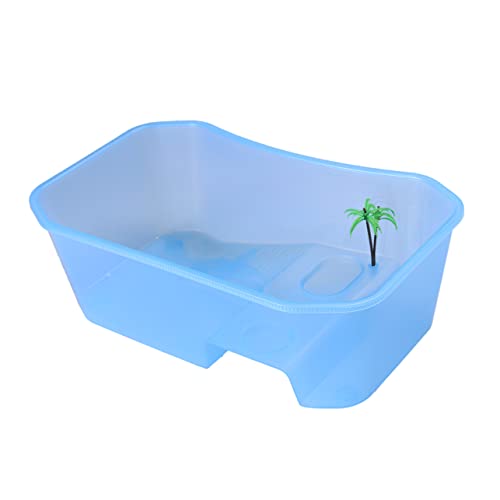 Reptile Terrarium Aquarium Tank Open Plastic Turtle Breeding Box Feeding Station
