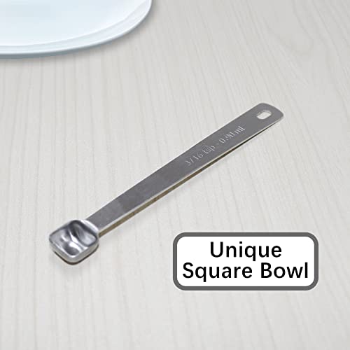 1PCS 3/16tsp(0.9ml) Tiny Measuring Spoon, Small Teaspoon for Tiny Amounts | High Precision, Food-Grade Stainless Steel, ‌Rust-Free, Dishwasher-Safe, Easy-Read Markings, Multi-Purpose, Sturdy & Durable - size: 3/16tsp|1/16tbsp|0.9ml