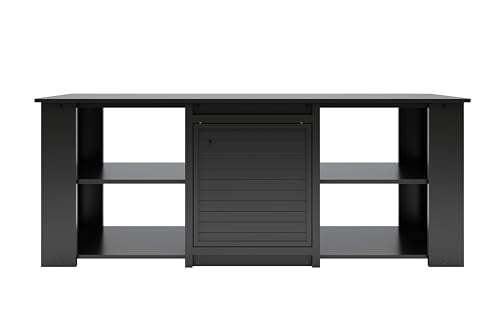 New Age Pet® ECOFLEX® 72" Jumbo Versa Stand, Standard Height Cabinet for Reptile & Small Animal Habitat, Lounge in Black - color: Black
