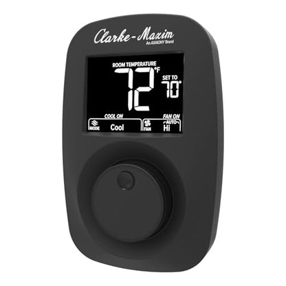 9420-381 Cooling & Heating Wall-Mounted Digital Thermostat - Black, Easy Installation, Low Power Consumption
