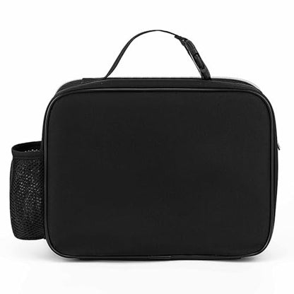 Medusa with Snakes Insulated Lunch Bag Polyester 27x21x9cm | Makeup Storage Tote with Removable Handle and Mesh Side Pocket for Women Men Work Picnic Travel