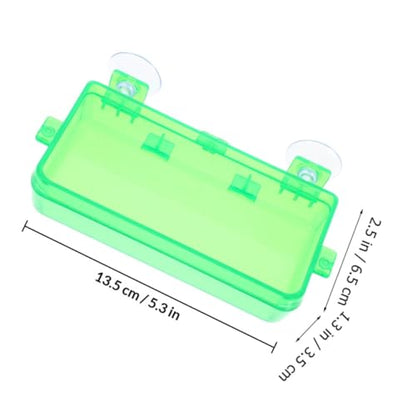 Reptile Feeding Trough and Water Dish with Anti-Escape Design, Large Green Non-Escape Food Bowl for Bearded Dragons, Geckos, Snakes, Suitable for Terrariums and Reptile Tanks
