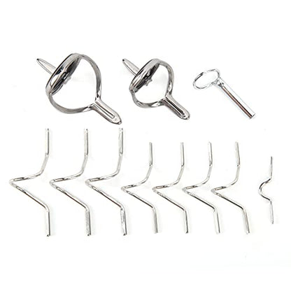 VGEBY Fly Rod Set,Fly Fishing Angling Repair Tool Stainless Steel Strong Double Buckle Ring Different Size Fishing Accessories