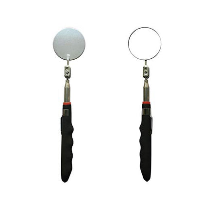 Inspection Mirror telescoping Flexible 360 with Light Swivel for Extra Viewing，Round Mechanic Mirror on a Stick，Magnetic Picker with LED Light Tool Set