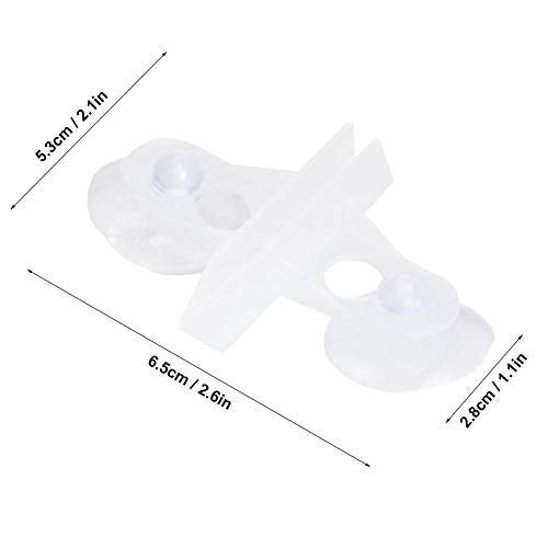 Zerodis 40 Pcs Aquarium Separation Clip, PVC Fish Suction Cup Separating Board Divider Support Clip with 80 Suction Cup Fish Isolation Divider (White)