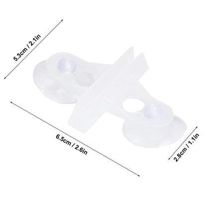 Zerodis 40 Pcs Aquarium Separation Clip, PVC Fish Suction Cup Separating Board Divider Support Clip with 80 Suction Cup Fish Isolation Divider (White)