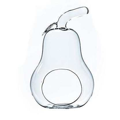 WGV Planter Terrarium Bulk, Width 5.5", Height 8", Clear Unique Pear Glass Vase Conatiner, DIY Planter Votive Candle Holder for Home Office Garden Decor, 6 Pieces - size: Pear