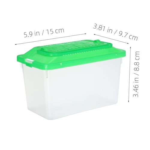 HANABASS Portable Plastic Turtle and Goldfish Box Transparent Multi Functional Pet Carrier for Reptiles and Hamsters Lightweight and Easy Travel and Outdoor Use