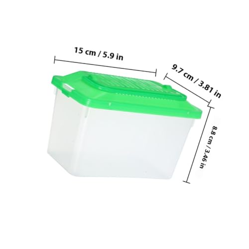 Luxshiny 2pcs Portable Handheld Critter Keeper Turtle Terrarium Pet Container Medium Plastic Reptile Carrier Suitable for Travel and Breeding