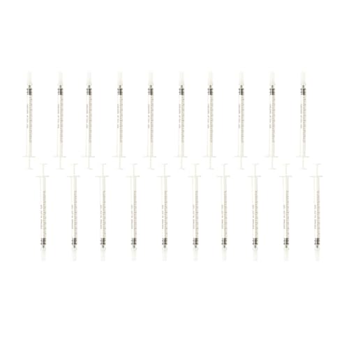 1ml Syringe Without Needle 20 Pack for Liquid Transfer Pet Feeding Industrial Adhesives Scientific Labs with Cap - size: 1ml