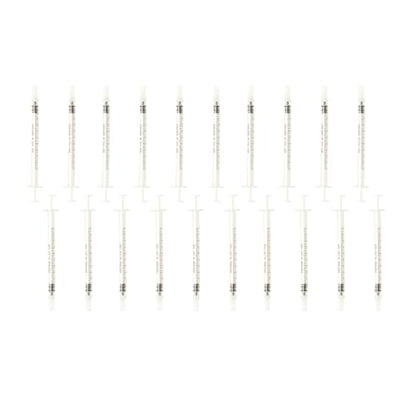 1ml Syringe Without Needle 20 Pack for Liquid Transfer Pet Feeding Industrial Adhesives Scientific Labs with Cap - size: 1ml