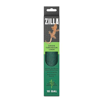 Zilla Reptile Terrarium Bedding Substrate Floor Liner, Green, 10G, 9.75" x 19.75" - size: 9.75" x 19.75"
