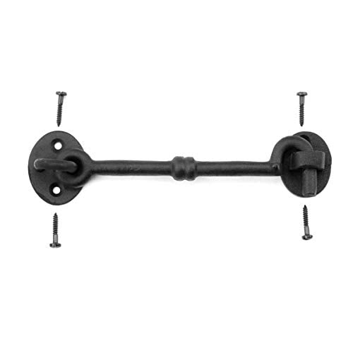 Renovators Supply Manufacturing Wrought Iron Cabin Hook Eye Shed 5.75" Gate Door Latch Catch Holder - size: 5.75-inch