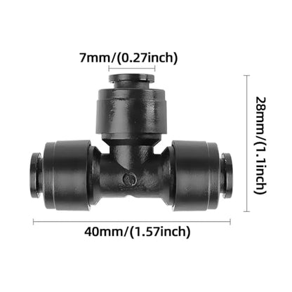 20 Pack Quick Connect 1/4" Drip Irrigation Tee Connectors, Universal Tee Fitting for 1/4 Inch Irrigation Tubing, Leak Free Fittings for Sprinkler or Drip Irrigation System - size: 20PCS Tee Connectors