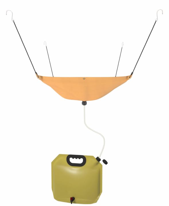 Tredre Hanging Rainwater Collection Kit: 5x5FT Waterproof Tarp & 2.2 Gal Foldable Water Tank | Portable Water Storage for Camping, Hiking, Emergency Survival | Garden, Off-Grid Use