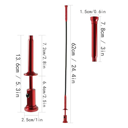 Telescopic Inspection Mirror with LED Light 20lb Telescopic Magnetic Pickup Tool Magnets Extendable Mechanic Tool for Automotive and Shower Use,Mirror on a Stick - style: Model-002
