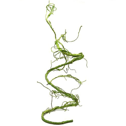 Pangea Reptile Ultimate Vine for Terrarium Habitat (Green) | 6 ' Long Large Diameter Foam Vine for Reptile Enclosures, Bendable, Humidity Resistant, Bendy Offshoot Branches - color: Green