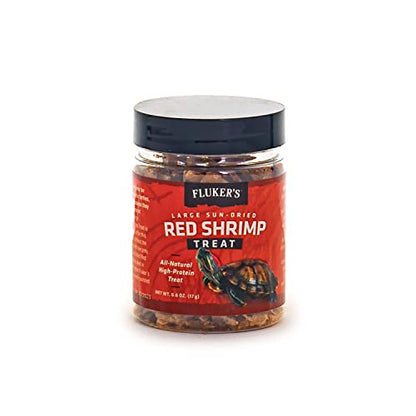 Fluker's All Natural Large Sun-Dried Red Shrimp, High Protein Treats, Aquatic Turtle Food, Great for Aquatic Frogs, Tegus, Monitors, and Tropical Fish, 0.6 oz - size: 0.6 Ounce (Pack of 1)