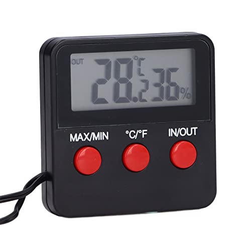 Hilitand Humidity Meter Thermometer with External Probe Digital Temperature Humidity Gauge Indoor Outdoor Mini Hygrometer -50 to 70 for Greenhouse