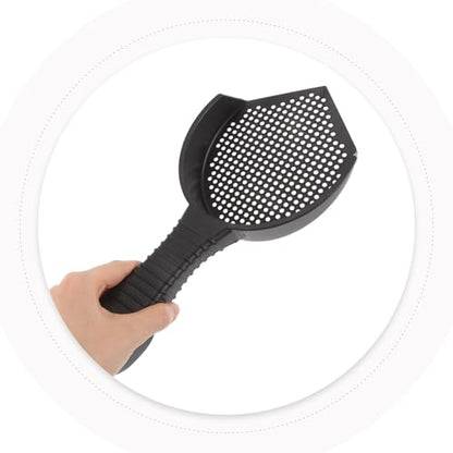 Alasum 2pcs Cat Litter Box Scooper and Reptile Sand Scoop with Fine Sifting Holes, Sturdy Plastic Material, Small and Large Size for Pet Waste Cleaning and Habitat Maintenance