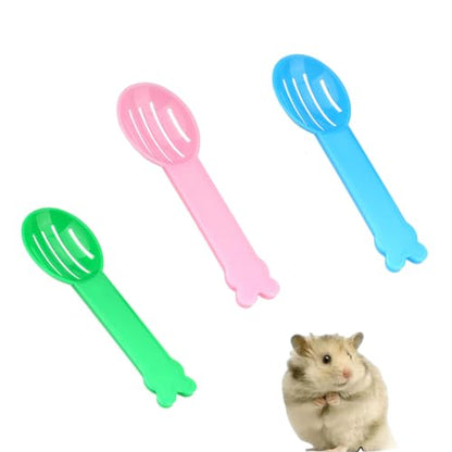 3PCS Hamster Poop Scoop Sand Bath Scoop Hamster Sand Shovel Litter Scooper for Hedgehogs Guinea Pigs Chinchillas Sandbox Scooper
