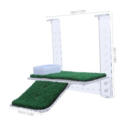 Turtle Climbing Dock with Hanging Hook, Resting Platform Basking Ramp for Small Animals, Above Tank Sunbathing Resting Area for Aquatic Tanks Small Reptiles