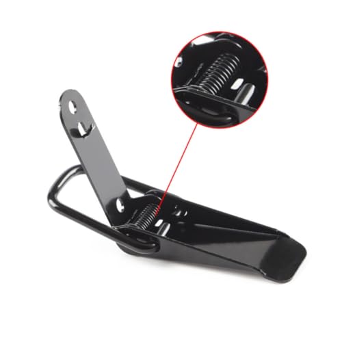 Latch Black Toggle Latch, Steel Spring Loaded Toggle Latch, Black Catch Hasp Clamp Clip Lock with for Cabinet, Wooden Case, Box(4 Pcs)