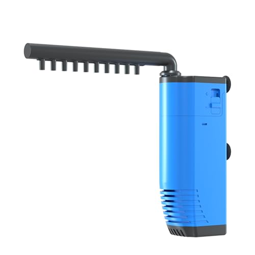 Aquarium Internal Filter, Submersible Power Fish Tank Filters with Wave-Maker Submersible Water Pump Turtle Filter 5-20 Gallon, 55 GPH, 3W