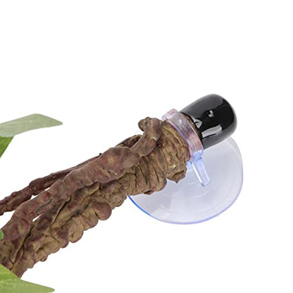 Tyenaza Reptile Corner Branch, Reptile Vines, Terrarium Plant Decoration with Suction Cups, for Amphibian Lizard Snake Climbing