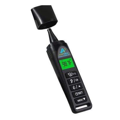 Baby Forehead Thermometer, 3-in-1 Infrared, Black | Ear, Forehead, No Touch for Infants, Toddlers, Kids, Adults, Stand, Clock - color: Black