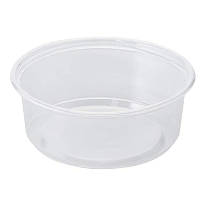 Karat [8oz - 500 ct] Clear PP Plastic Round Deli Food Container for Hot and Cold Food, BPA-Free, (FP-DC8-PP) - size: 8 oz Container