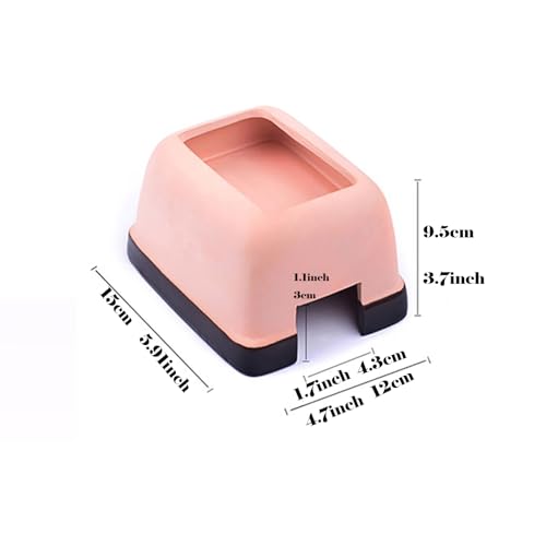 OMEM Premium Reptile Humidification Cave with Basin for Leopard Geckos Professional Clay Pottery Hideaway(Large) - size: L
