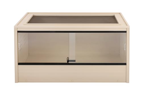New Age Pet ECOFLEX Two Large Reptile Enclosures with Matching Stacker and Low Cabinet Stand Set in Maple - color: Maple