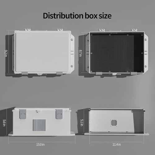 Namunanee Outdoor Electrical Junction Box, ABS Water Resistant Enclosure with Internal Mounting Panel & Hinged Cover (13" H* 9.2" L* 5.6" W) - size: 13"H x 9.2"L x 5.6"W & Standard
