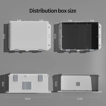 Namunanee Outdoor Electrical Junction Box, ABS Water Resistant Enclosure with Internal Mounting Panel & Hinged Cover (13" H* 9.2" L* 5.6" W) - size: 13"H x 9.2"L x 5.6"W & Standard