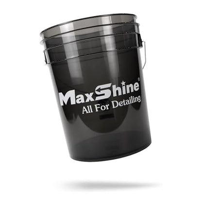 Maxshine 5 Gallon Universal Detailing Bucket – Car Wash Bucket for Scratch-Free Washing – Garage Storage & Auto Detailing Tool Holder – Holds Soap, Foam Cannon, Brushes, Microfiber Towels (Black) - color: 5g Bucket (Black)