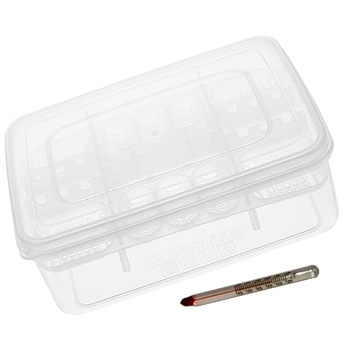 TOYANDONA 16-Hole Plastic Reptile Egg Incubator Hatching Box for Gecko and Lizard Eggs Sturdy Reptile Breeding Tray Lid for Accessories